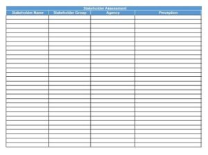 Free Stakeholder Analysis Change Management Examples Templates