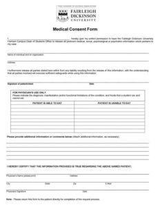 Free Medical Consent Form Templates Template Republic