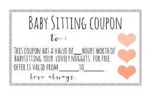 20 Free Printable Babysitting Coupon Templates PDF Template Republic