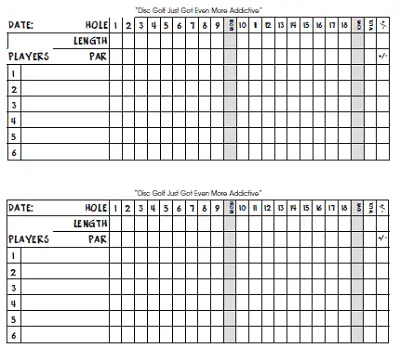 Golf Scorecard Template Excel