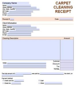 13+ Free Carpet Cleaning Receipt Templates » Template Republic