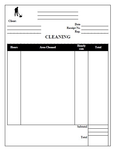 18 free cleaning service receipt templates sample