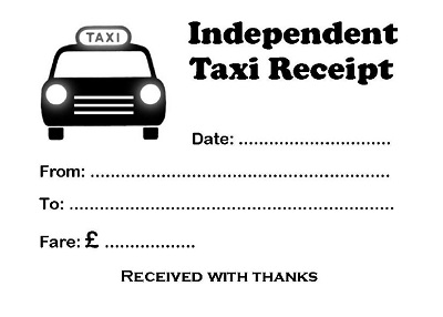 taxi receipt template