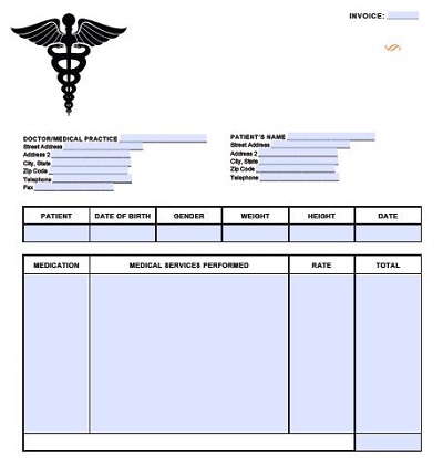 medical bill invoice