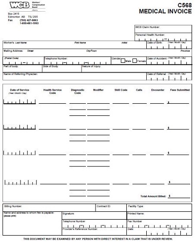 fake medical bills format word