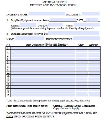 medical bill format