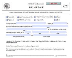 15+ Free Utah Bill of Sale Templates (PDF & DOC) » Template Republic