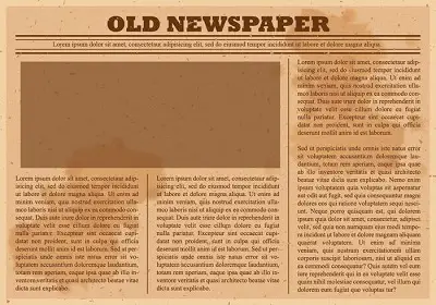 free vintage newspaper template