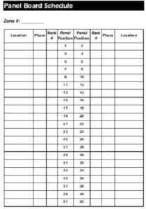 20+ Printable Panel Schedule Template & Samples (PDF, DOC) » Template ...