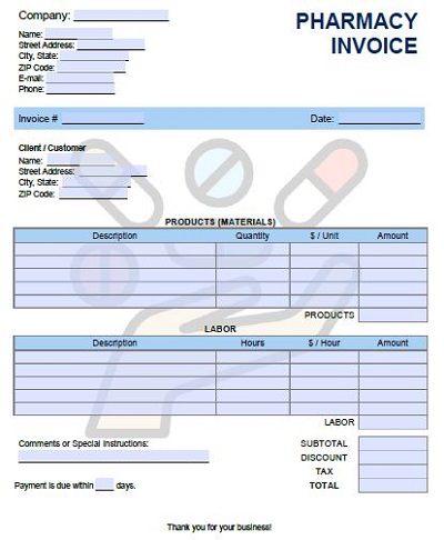 medical bill format doc