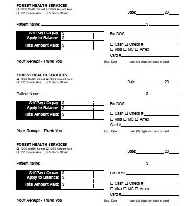 medical bill form