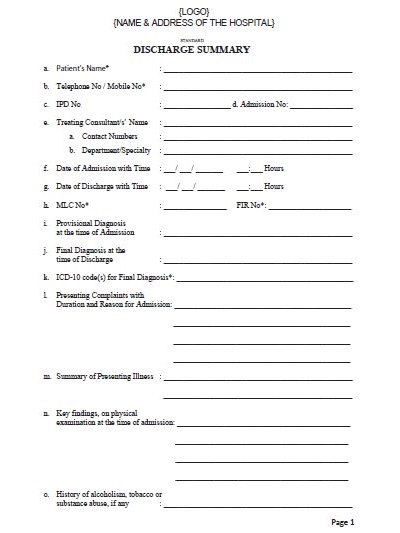 medical billing format