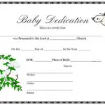Baby Dedication Certificate Template
