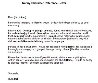 babysitter letter of employment