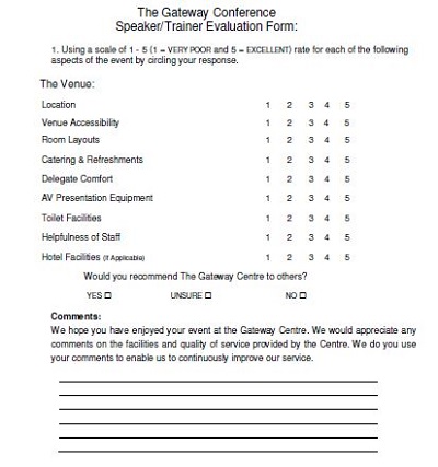 conference evaluation form