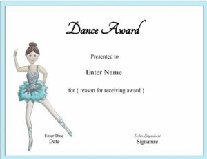 20+ Free Dance Certificate Templates » Template Republic