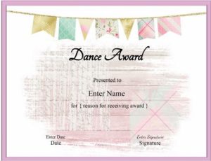 20+ Free Dance Certificate Templates » Template Republic