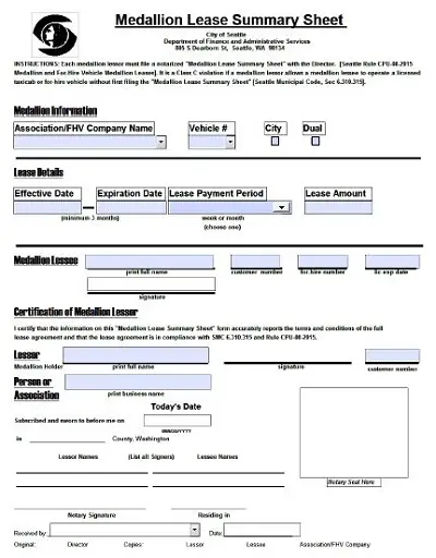 driver agreement form