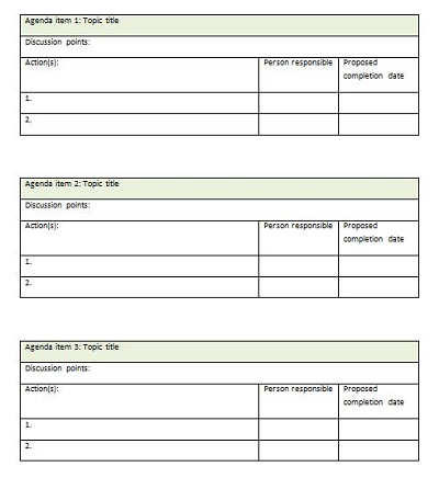 safety meeting template word