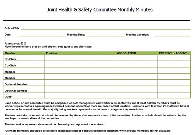 safety meeting template