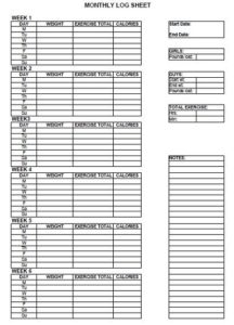 25+ Free Workout Log Templates » Template Republic