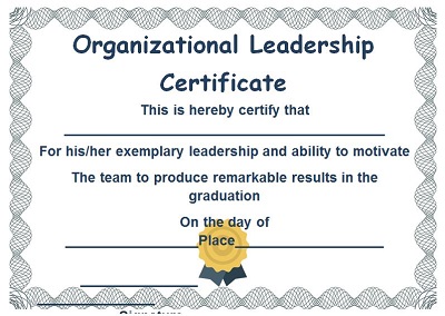 leadership certificate