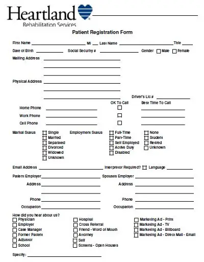 hospital patient registration