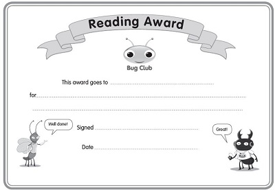 Printable Reading Award Certificate