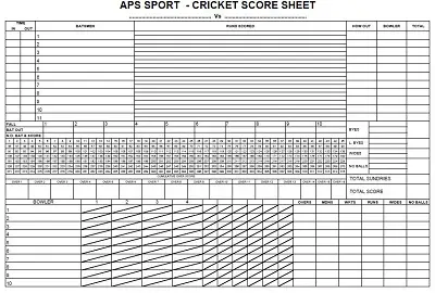 cricket score sheet format free download