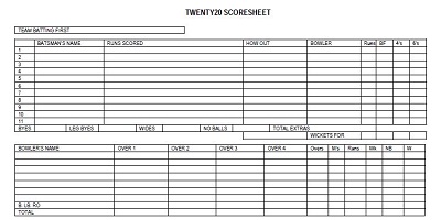 t20 cricket score sheet template