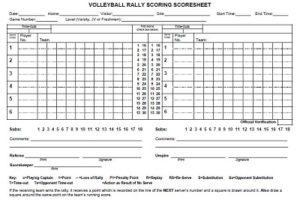 16+ Free Volleyball Scoresheet Templates » Template Republic