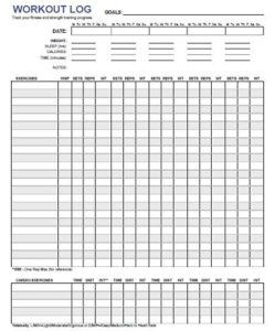 25+ Free Workout Log Templates » Template Republic