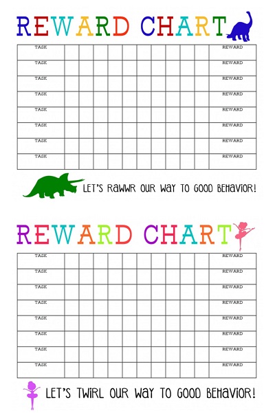 Adorable Reward Chart Template