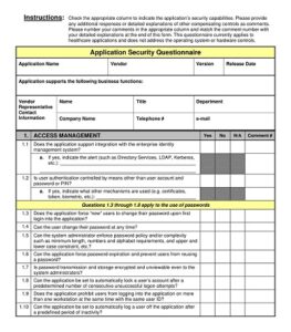 Free Application Security Checklist Templates Pdf Word Template Republic