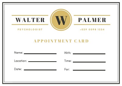 appointment card template