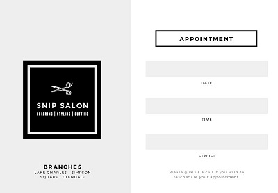 appointment card design