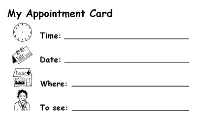 business card appointment template