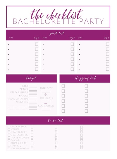 Bachelorette Budget Template Prntbl concejomunicipaldechinu gov co