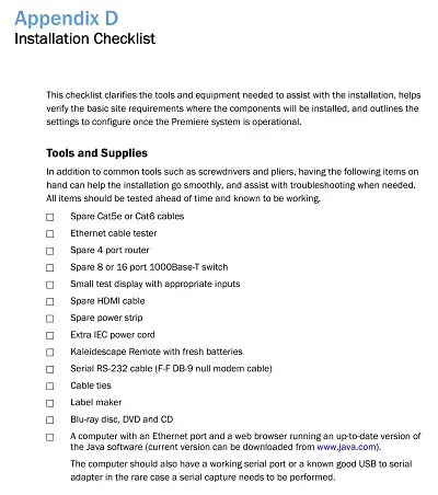 Basic Computer Installation Checklist