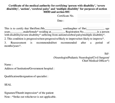 Certificate Of Disability PDF