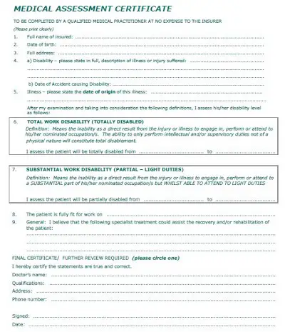 medical certificate sample letter