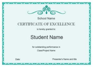 20+ Free Certificate of Excellence Templates » Template Republic