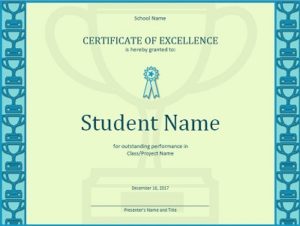 20+ Free Certificate of Excellence Templates » Template Republic