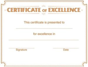 20+ Free Certificate of Excellence Templates » Template Republic