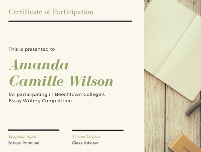 certificate of participation templates
