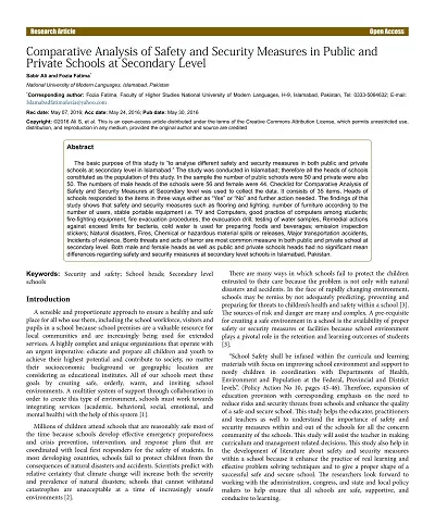 Comparative Analysis of Safety and Security