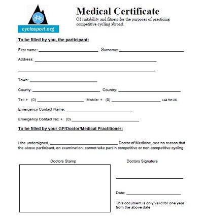 doctor certificate