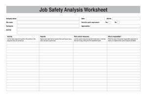 40+ Free Printable Job Safety Analysis Form Templates (PDF, Doc ...