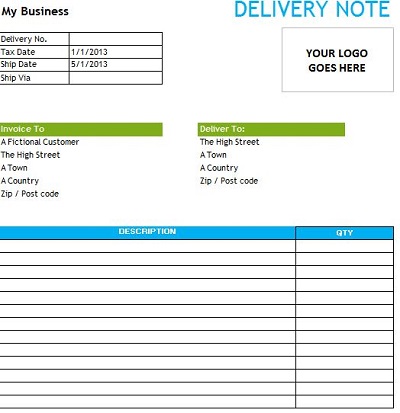 delivery order templates