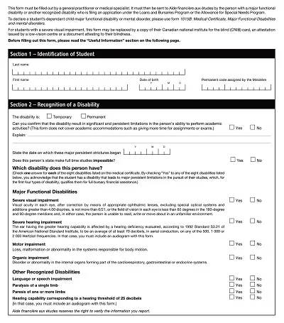 Certificate of Disability Template